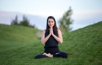 Woman practicing meditation