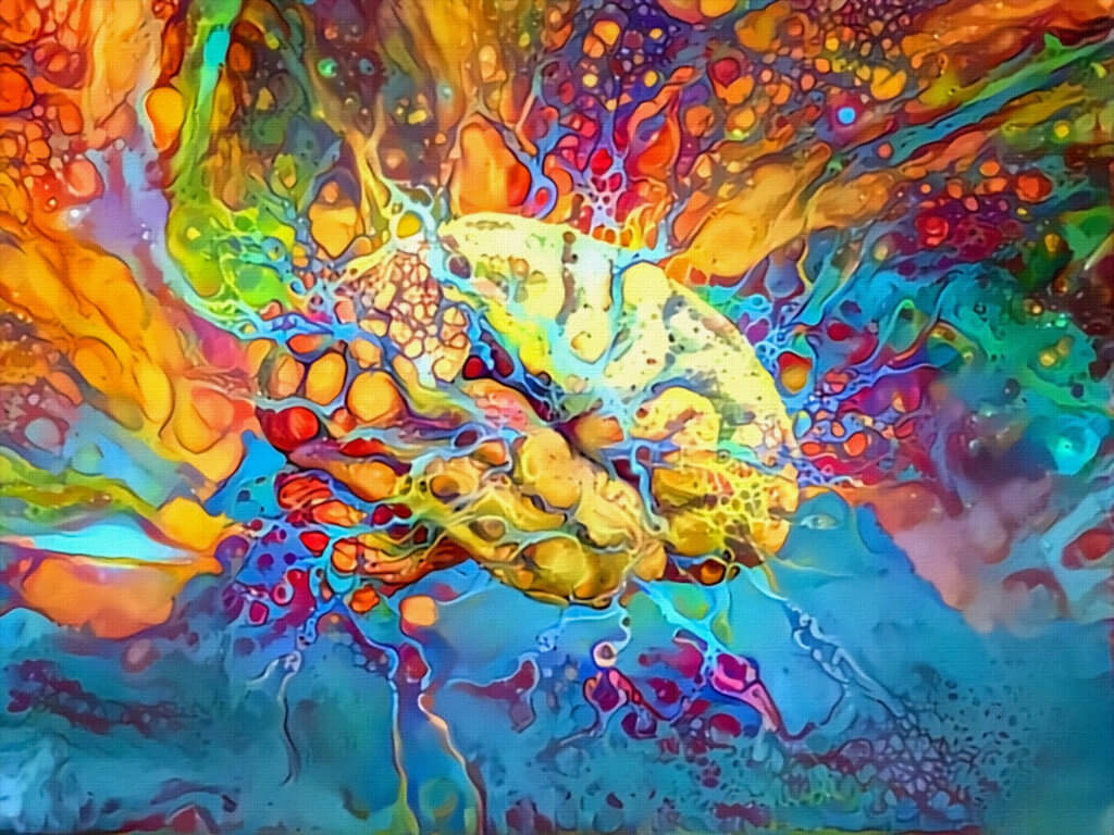 Psychedelic Brain concept