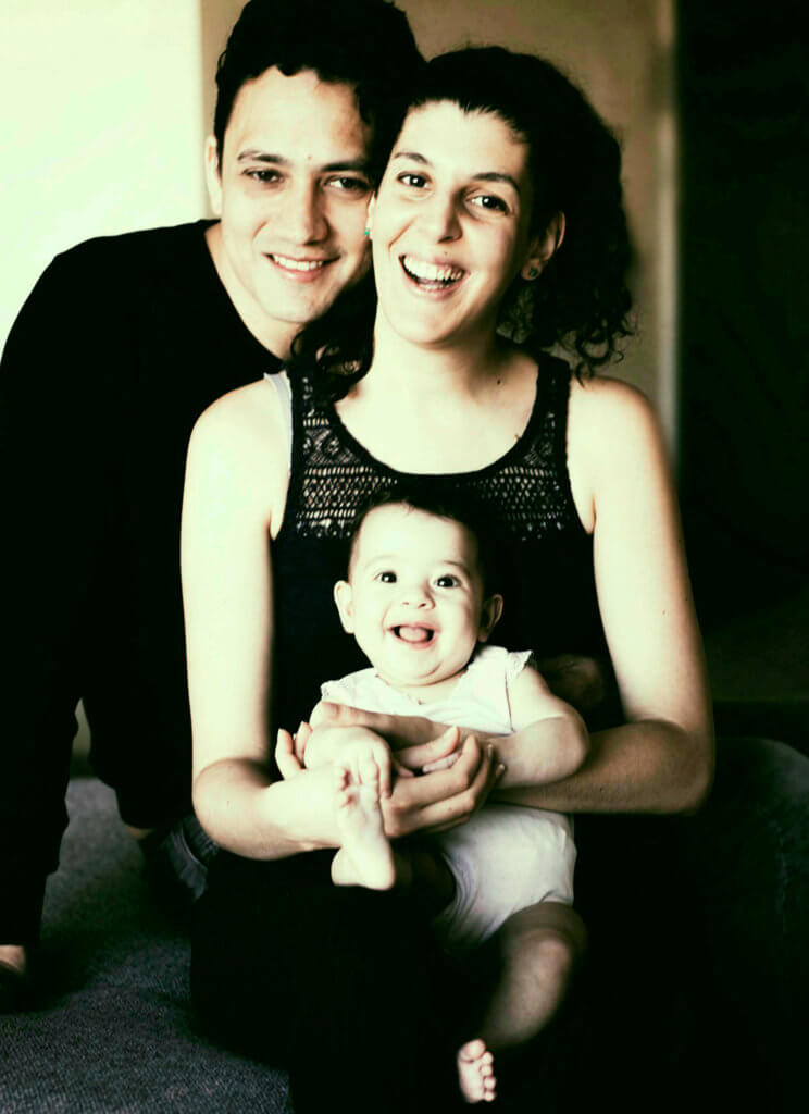 James and Myriam Lamerton with their daughter Layla.  